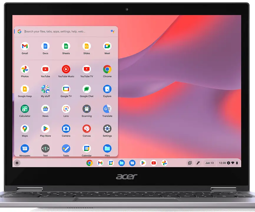Chrome OS käyttöliittymä