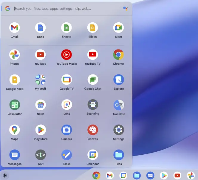 Chrome OS apps