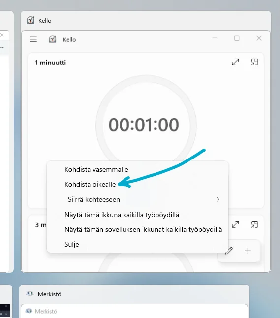 Kohdista kadonnut ikkuna ruudulle