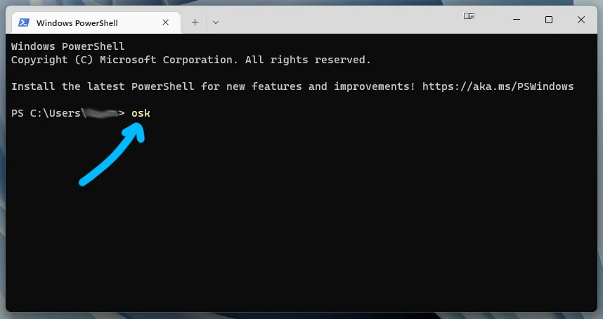 Komentokehote virtuaalinäppäimistö
