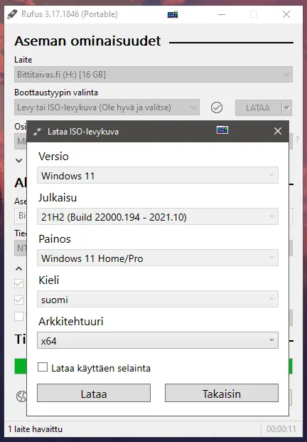 Lataa Windows 11 ISO tiedosto