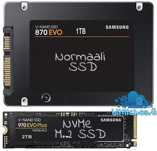 Normaali SSD vs NVME M2 SSD