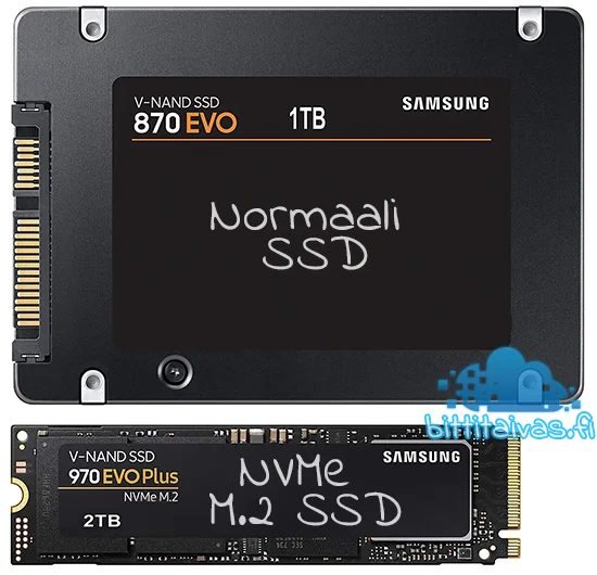 Normaali SSD vs NVME M2 SSD