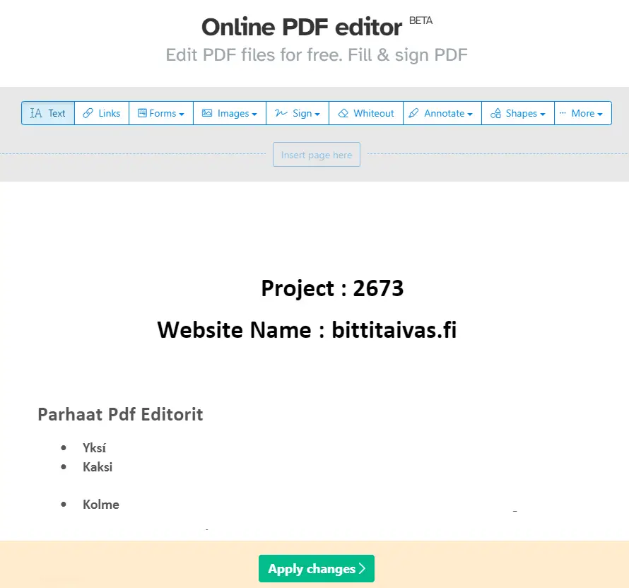 SEJDA PDF Editor User Interface