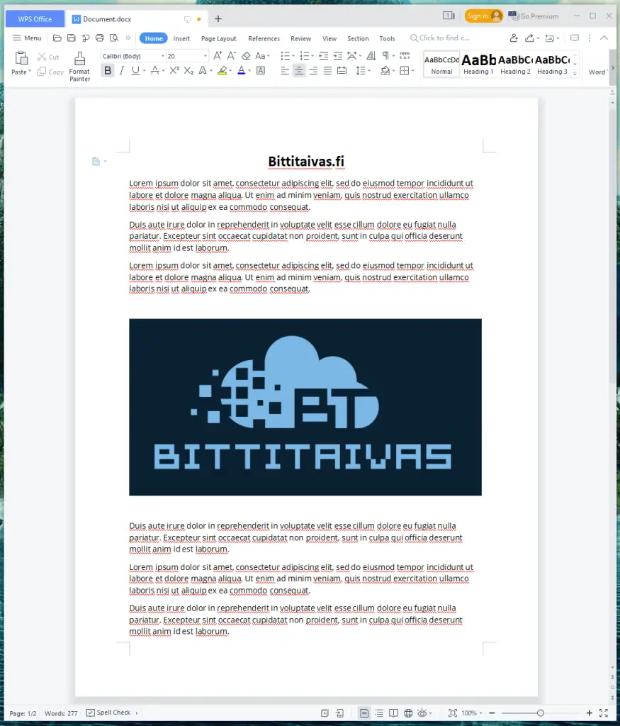 WPS Office Tekstieditori