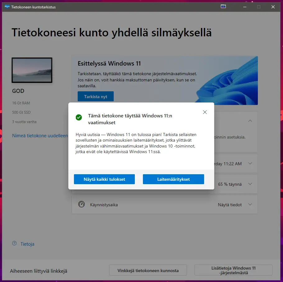 Windows 11 Vaatimukset Kunnossa