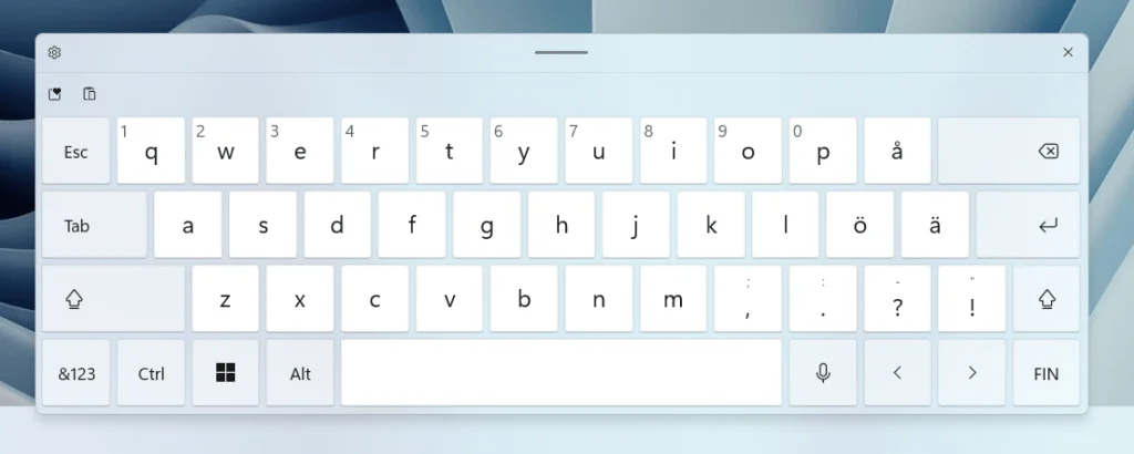Windows kosketusnäppäimistö